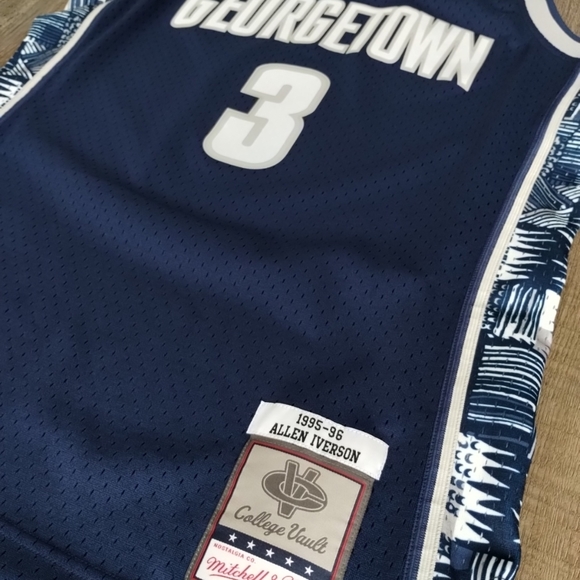 Small Medium 3XL Mitchell & Ness Allen Iverson Georgetown Hoyas 1995-96 Jersey - Picture 8 of 12